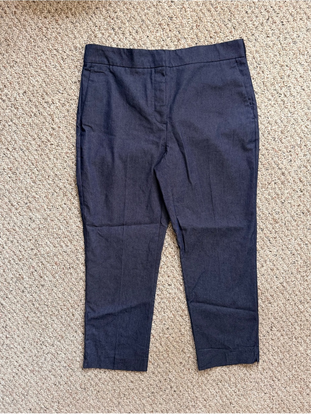 Zara Women’s XXL Dark Wash Stretch Denim Trouser Pants | Elastic Waist